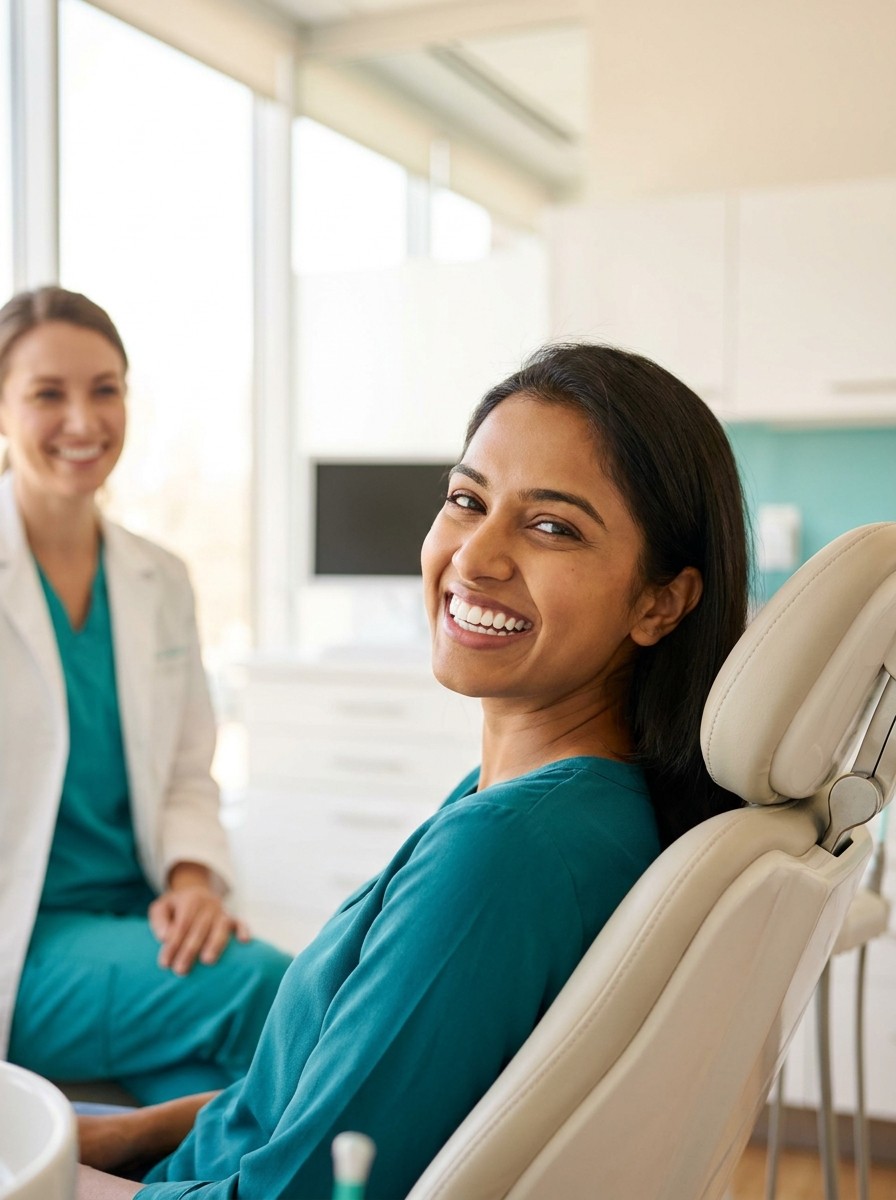 Smiling patient at Durge Dental Clinic